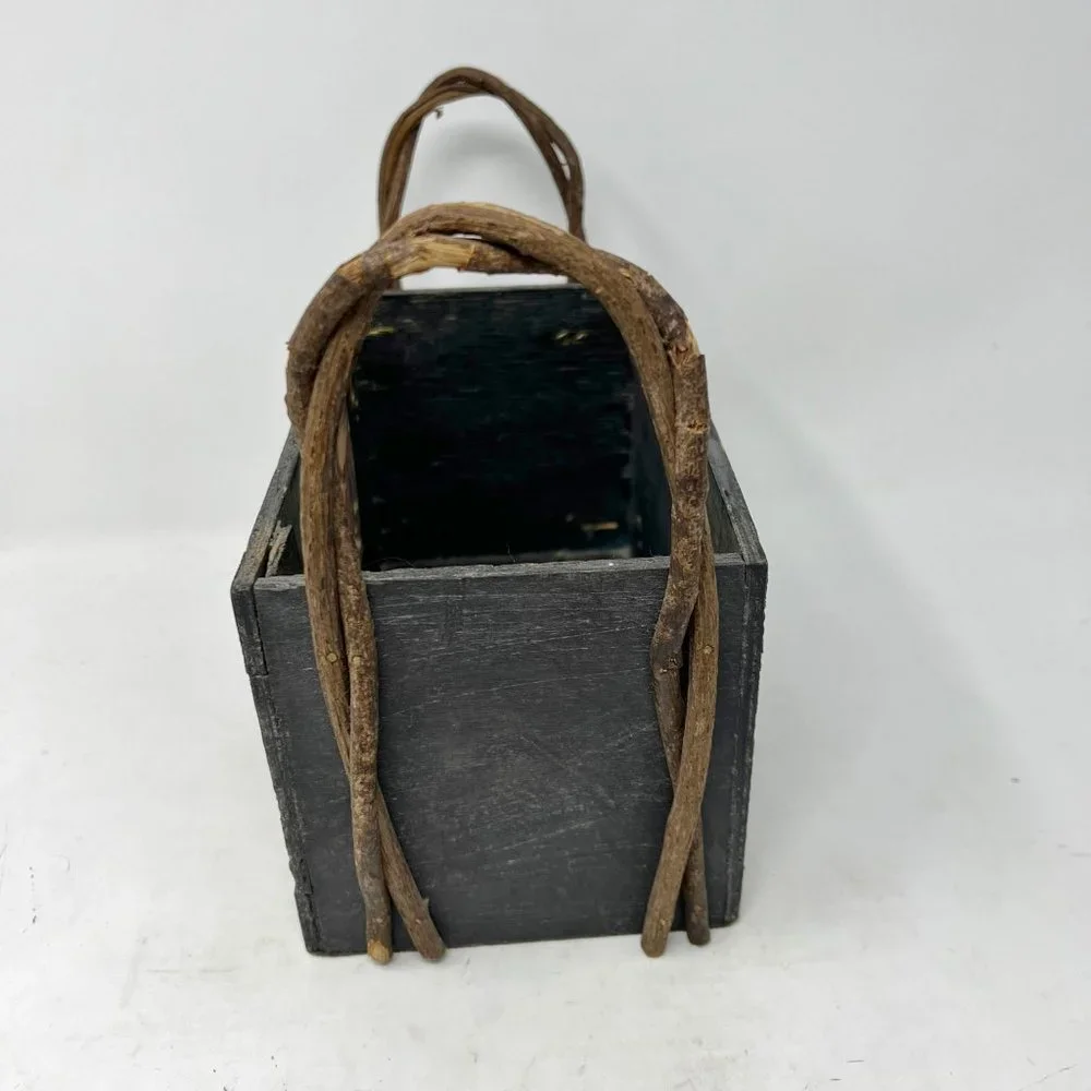Primitive Fall Harvest Wooden Box Country Fall Pumpkin Decor Thanksgiving